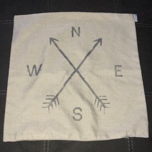 17” Throw Pillow Cover Compass Theme